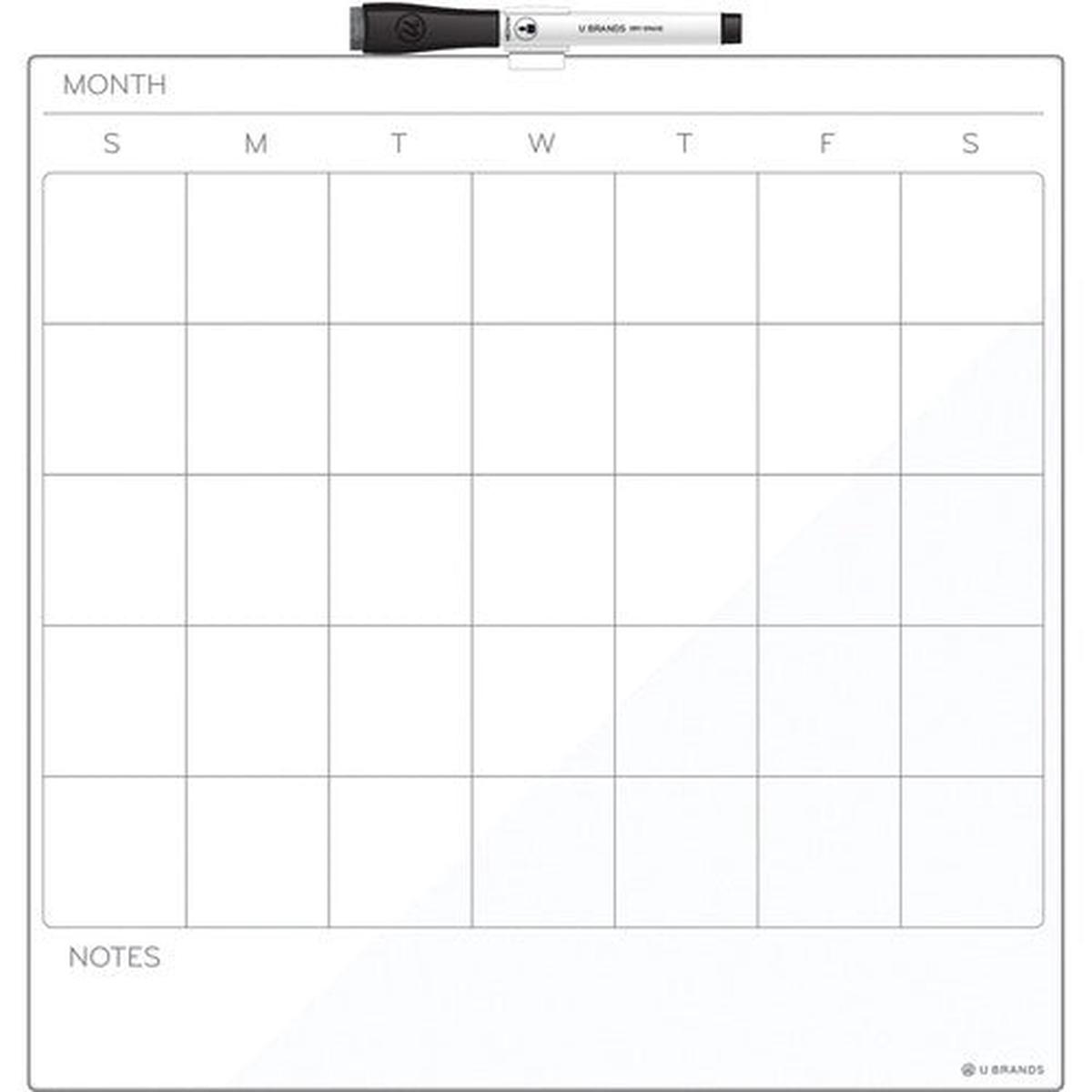 14X14 Square Dry Erase Monthly