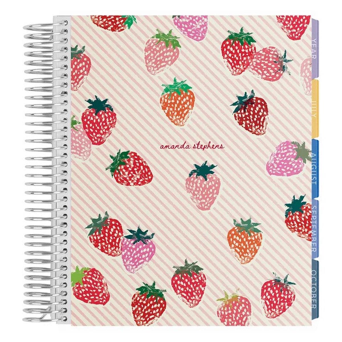Erin Condren Strawberries 7" x 9" Coiled Notebook