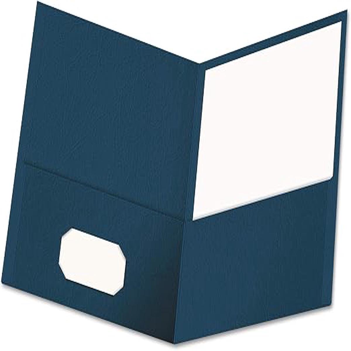 Universal Two-Pocket Portfolio Folder - Dark Blue