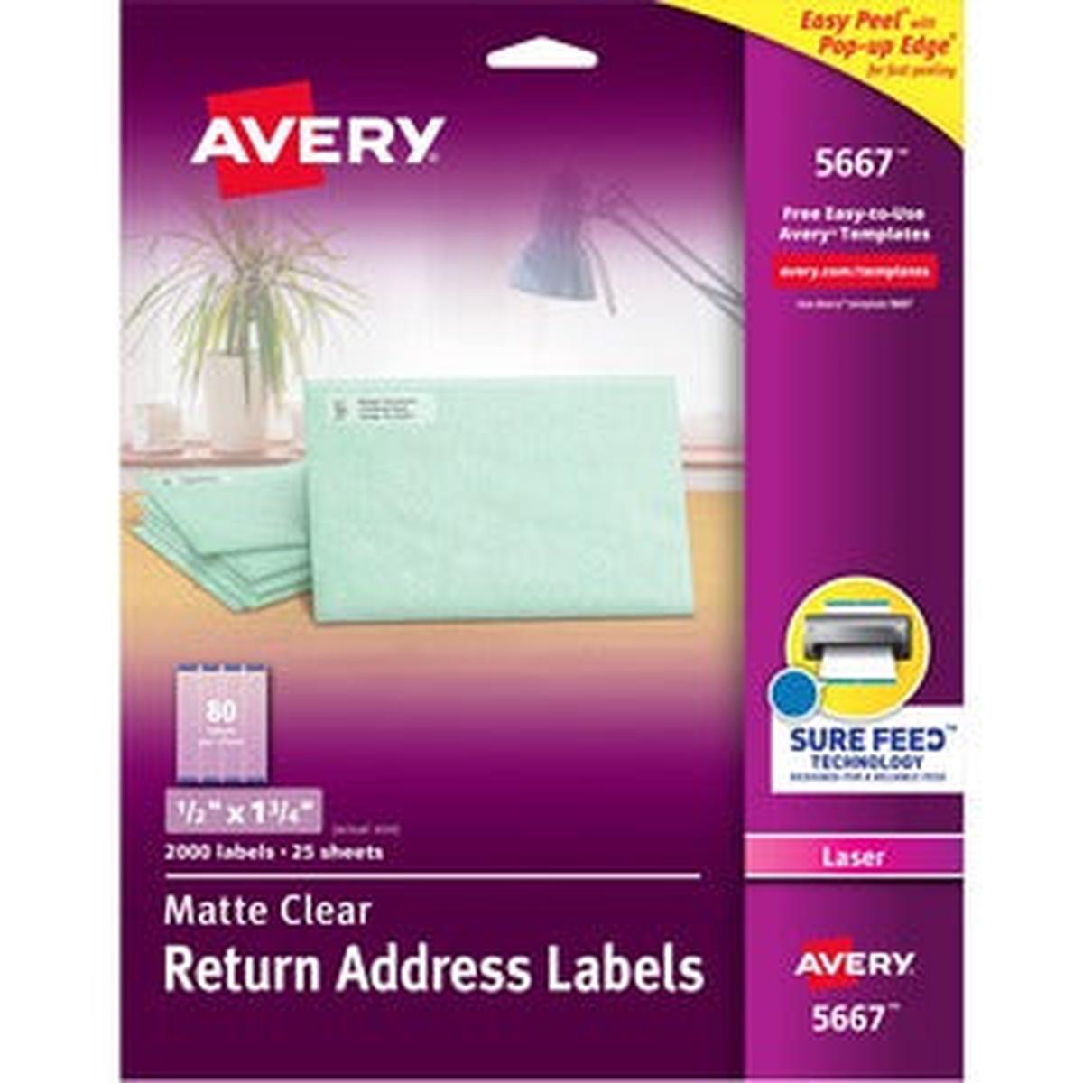.5X1.75 CLEAR LASER LABELS