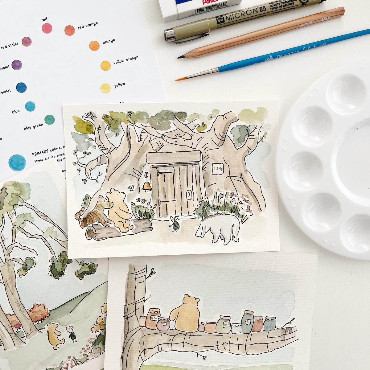 09.13.26 Watercolor Storybook Scenes Workshop Ticket (In-Studio)