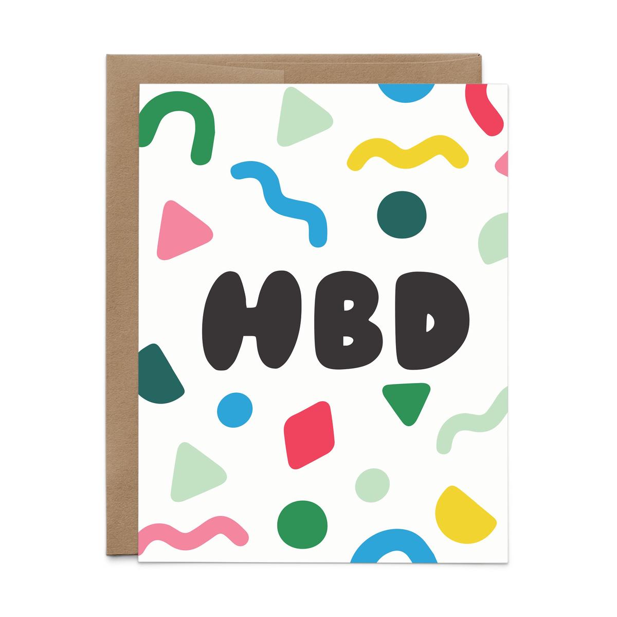 Abstract Shapes HBD Card
