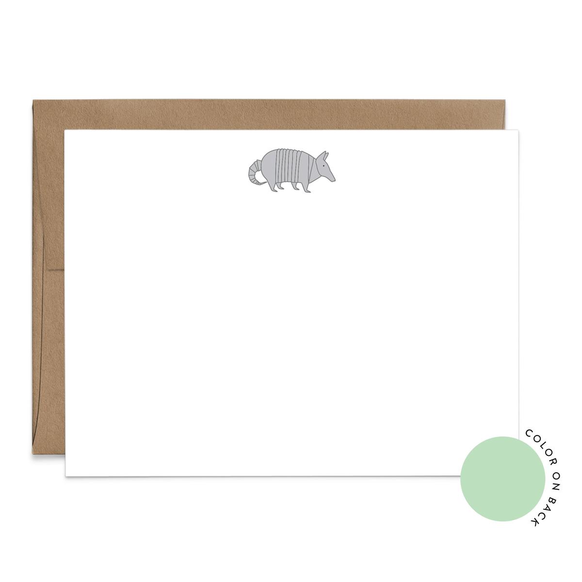 Armadillo Flat Notecard