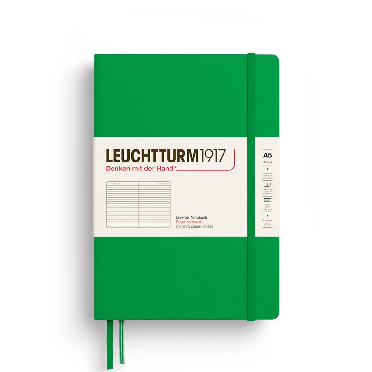 Leuchtturm Lined Notebook: Spring Green (A5)