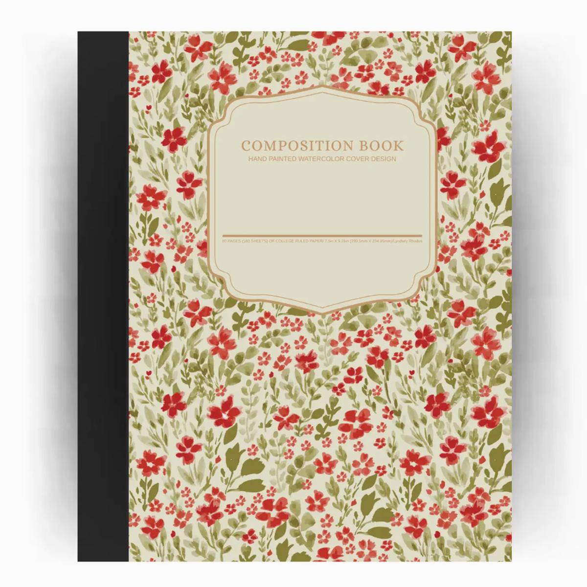 Lined Composition Notebook: Itsy Bitsy Flowers