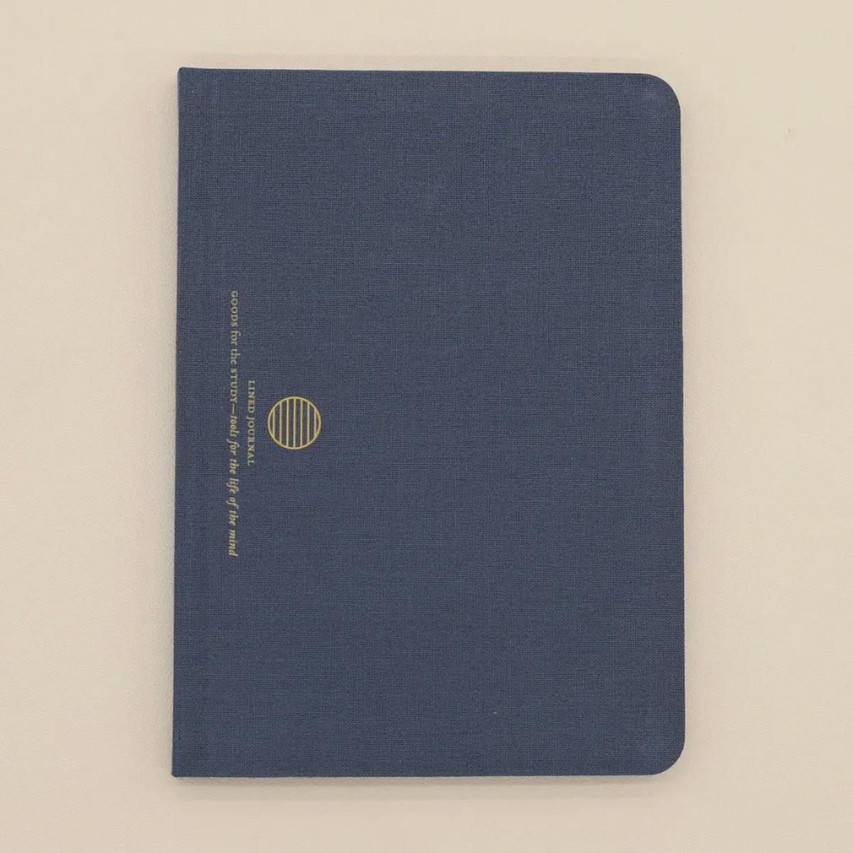 Lined Linen Notebook: Midnight Blue (A5)