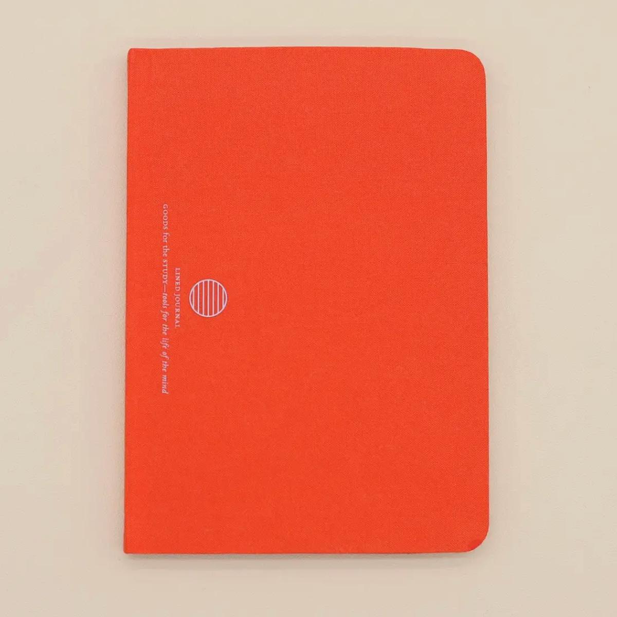 Lined Linen Notebook: Red (A5)