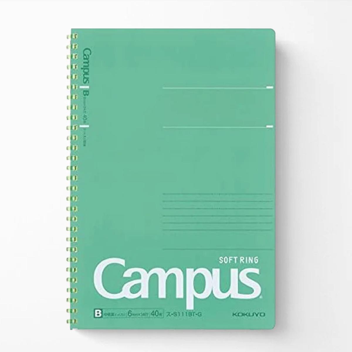 Lined Notebook: Green Kokuyo Soft Ring (B5)
