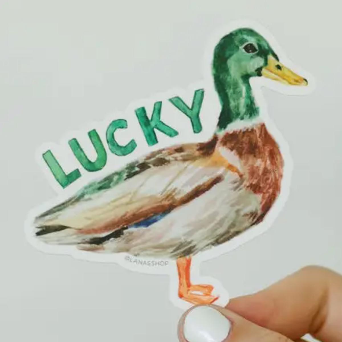 Lucky Duck Sticker
