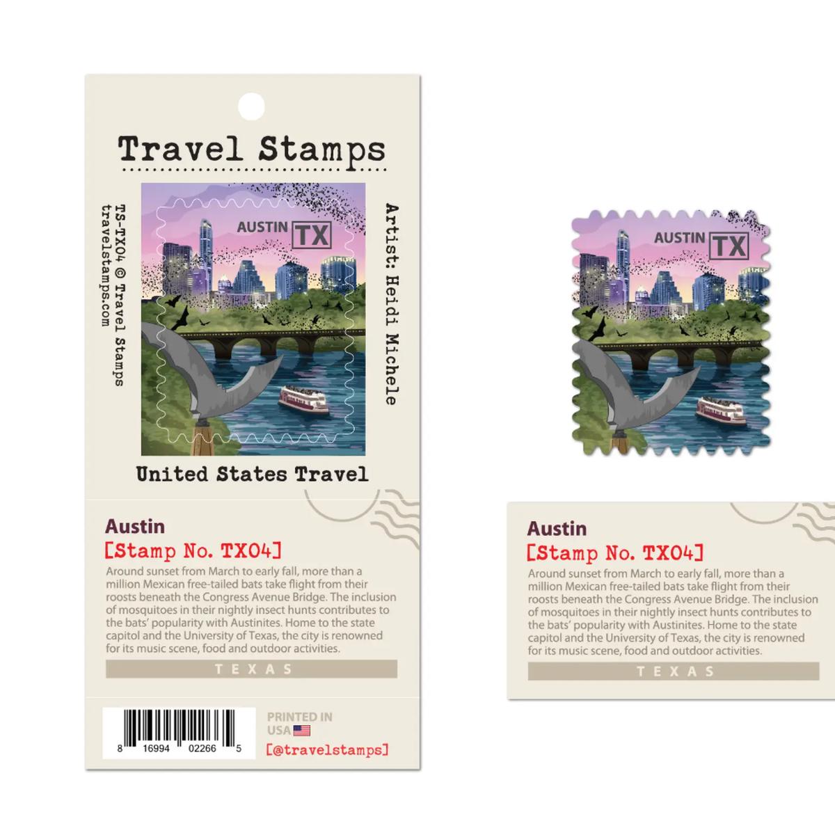 Austin Travel Stamp