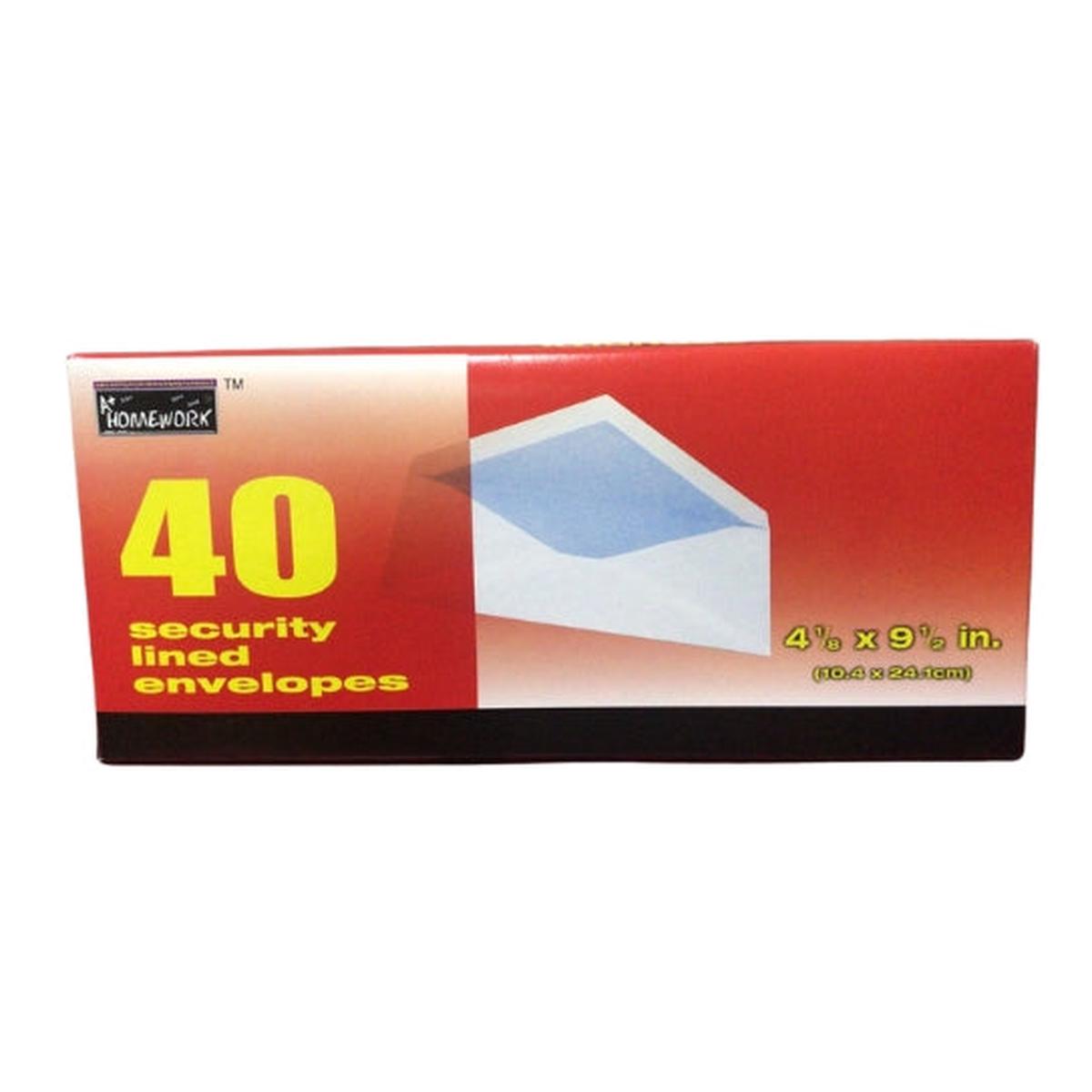 #10 ENVELOPE 40ct W SECURITY A+ HOMEWORK