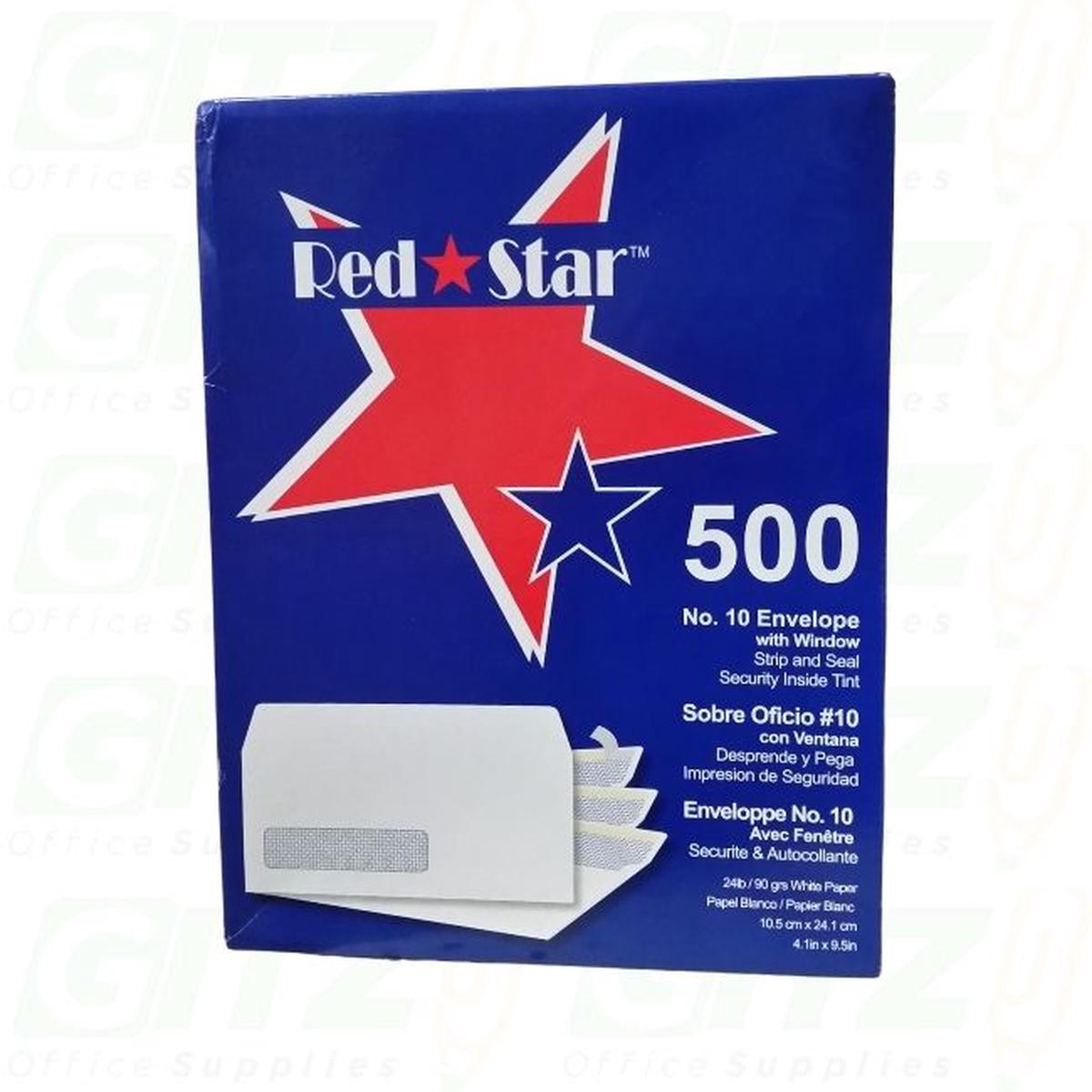 #10 Envelope Peel/Seal W Window 500Ct Redstar 01034