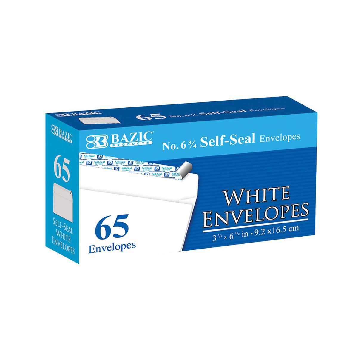 #6 3/4 Self-Seal White Envelope (65/Pack) 5065