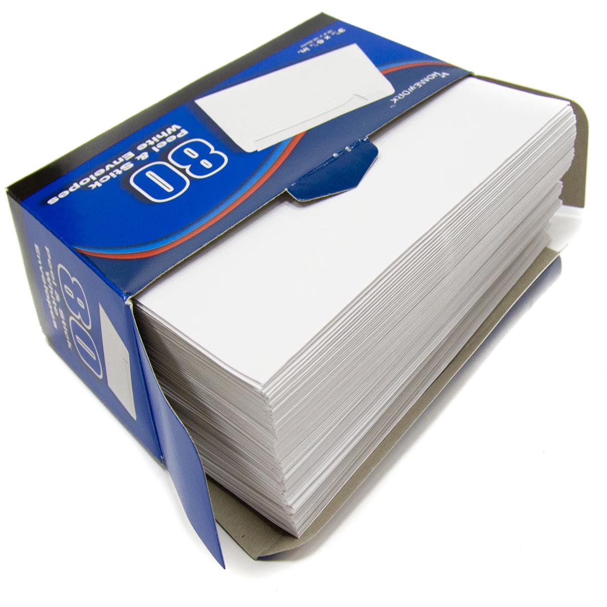 #6 Envelope Peel & Seal 3 5/8X6.5, White 80Ct Hw