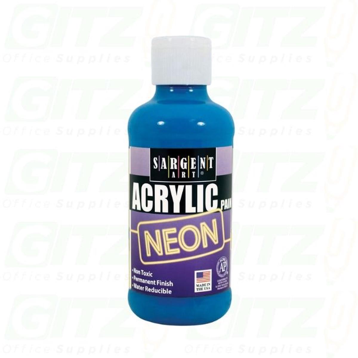 ACRYLIC 8oz NEON BLUE -SARGENT
