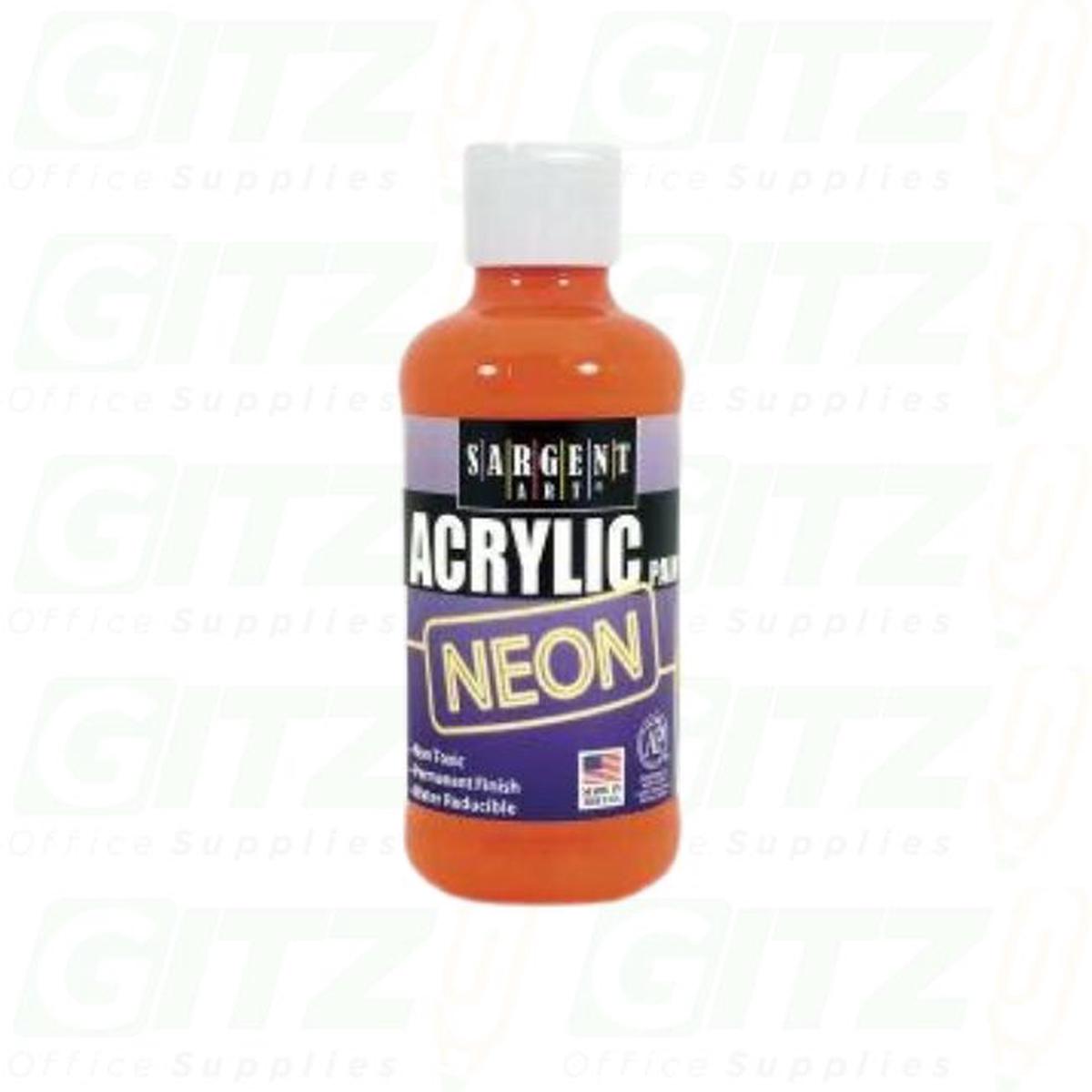 ACRYLIC 8oz NEON ORANGE -SARGENT