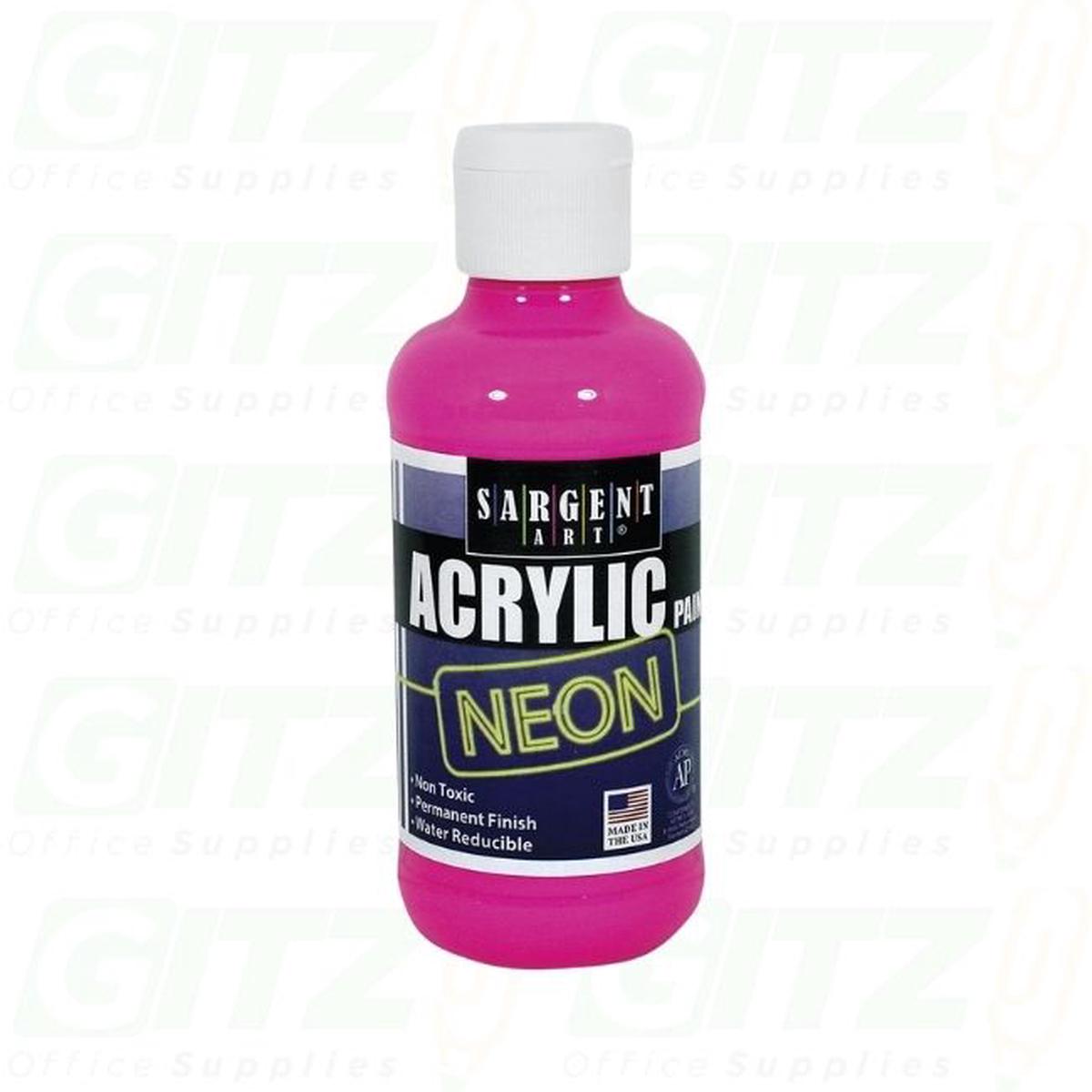 ACRYLIC 8oz NEON PINK -SARGENT