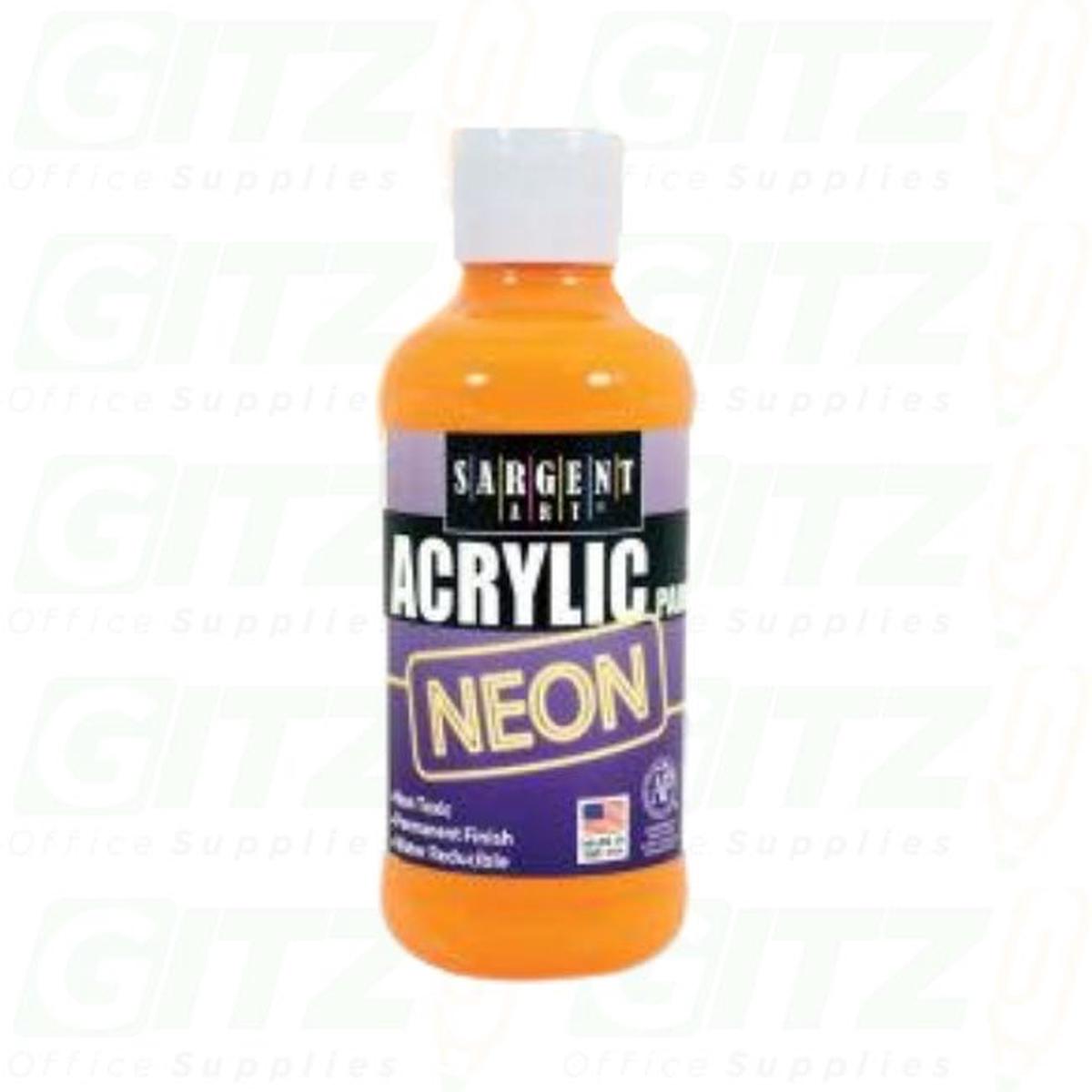 ACRYLIC 8oz NEON YELLOW/ORANGE -SARGENT