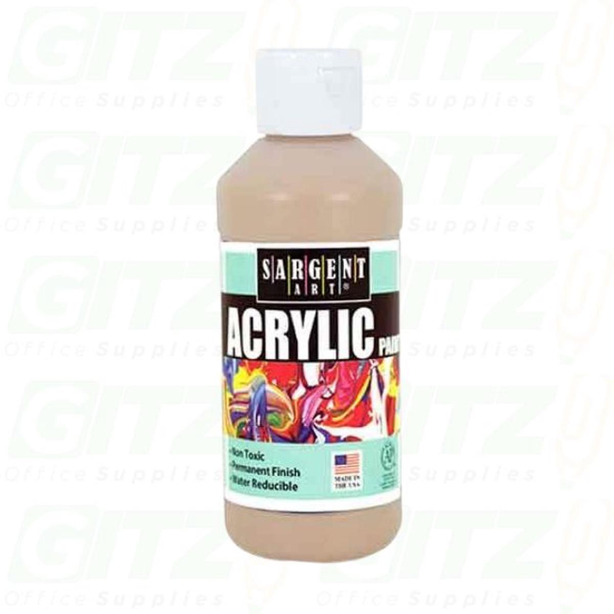 ACRYLIC 8oz RAW SIENNA -SARGENT