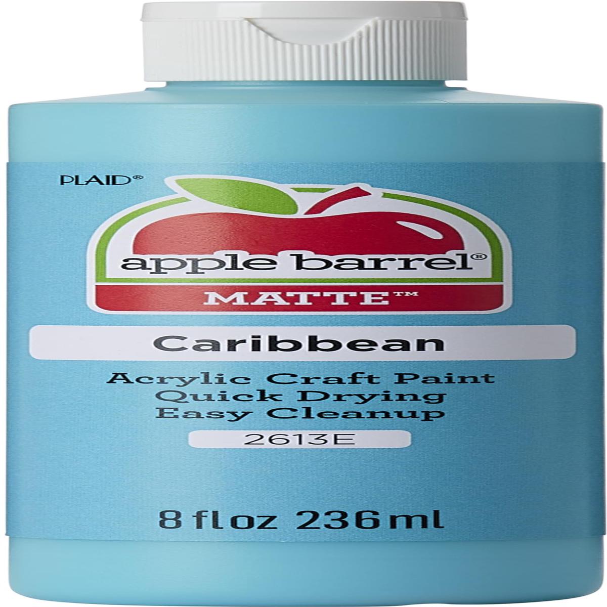 ACRYLIC CRAFT PAINT 8oz MATTE CARIBBEAN - APPLE BARREL
