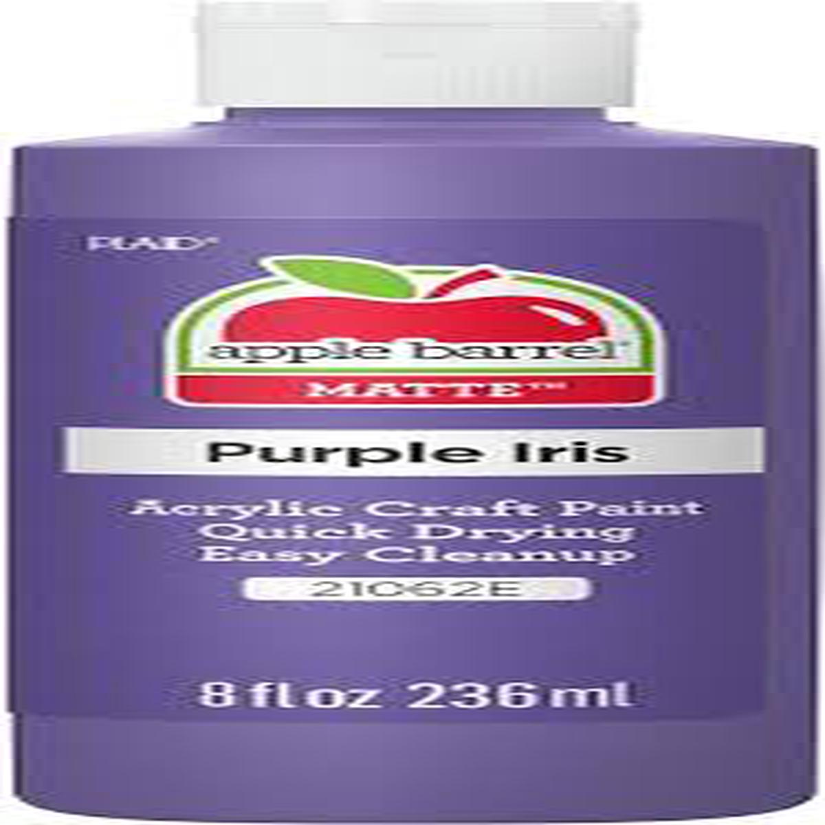 ACRYLIC CRAFT PAINT 8oz MATTE PURPLE IRIS - APPLE BARREL