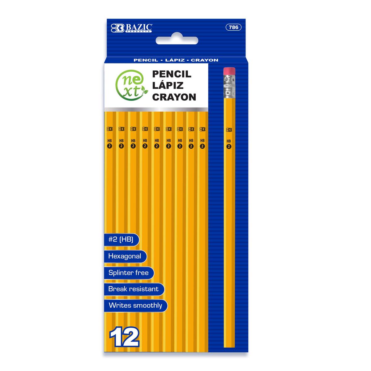 [Wood Free] NEXT #2 Yellow Pencil (12/Pack) #786