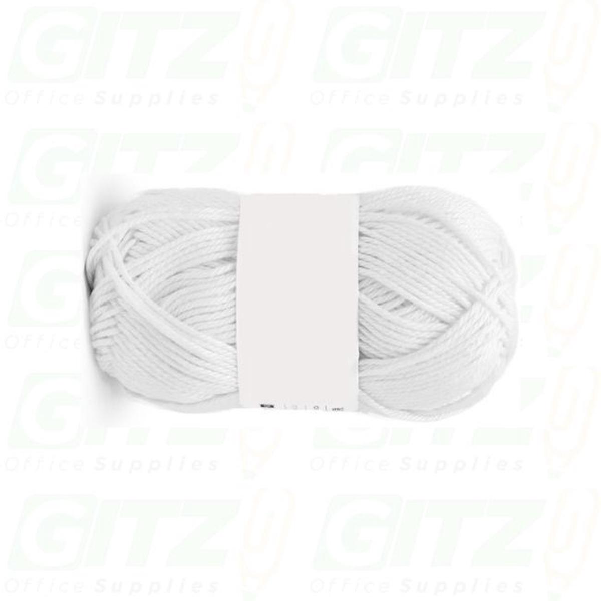 Yarn White 100% Acrylic Medium #4, 4Ply