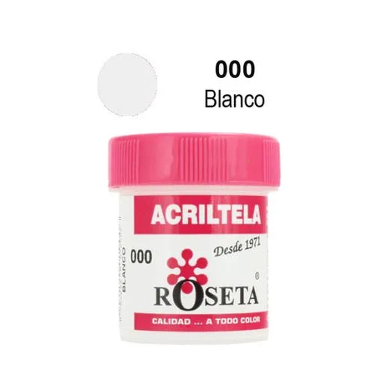 Acrylic Paint Rosette - Flat Colors - White 30cc