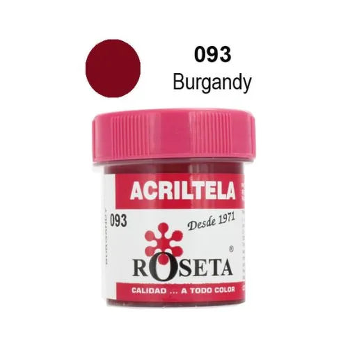 Acrylic Paint Rosette - In Flat Colors - Burgundy 30cc