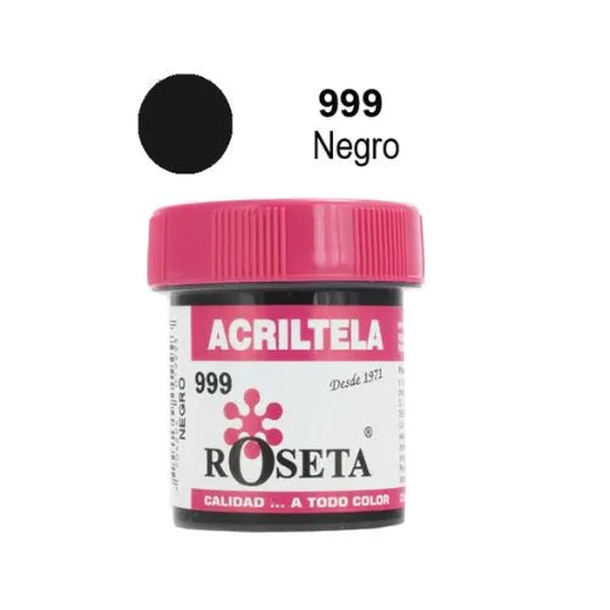Fabric Paint Rosette - Flat Colors - Black 30cc