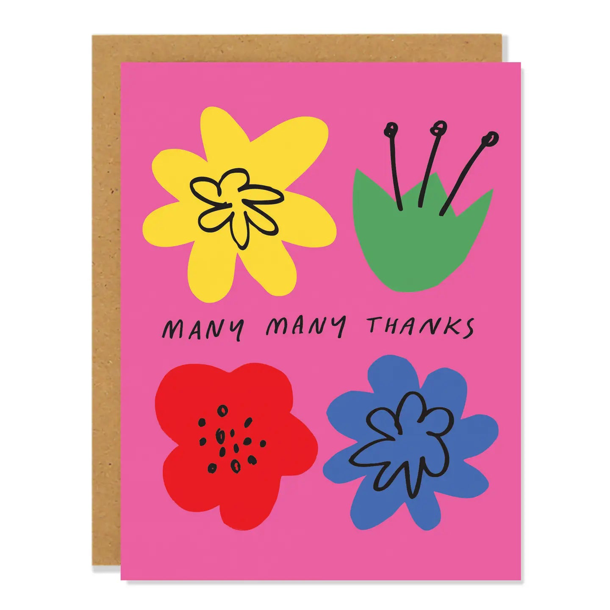 Badger & Burke Greeting Card - Flower Thanks
