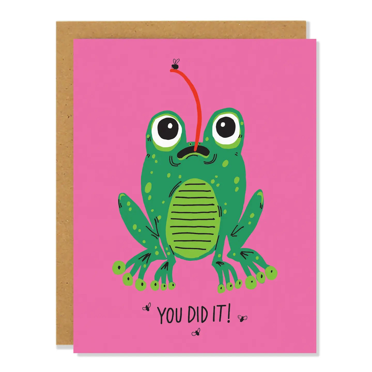 Badger & Burke Greeting Card - You Did It Frog Congrats