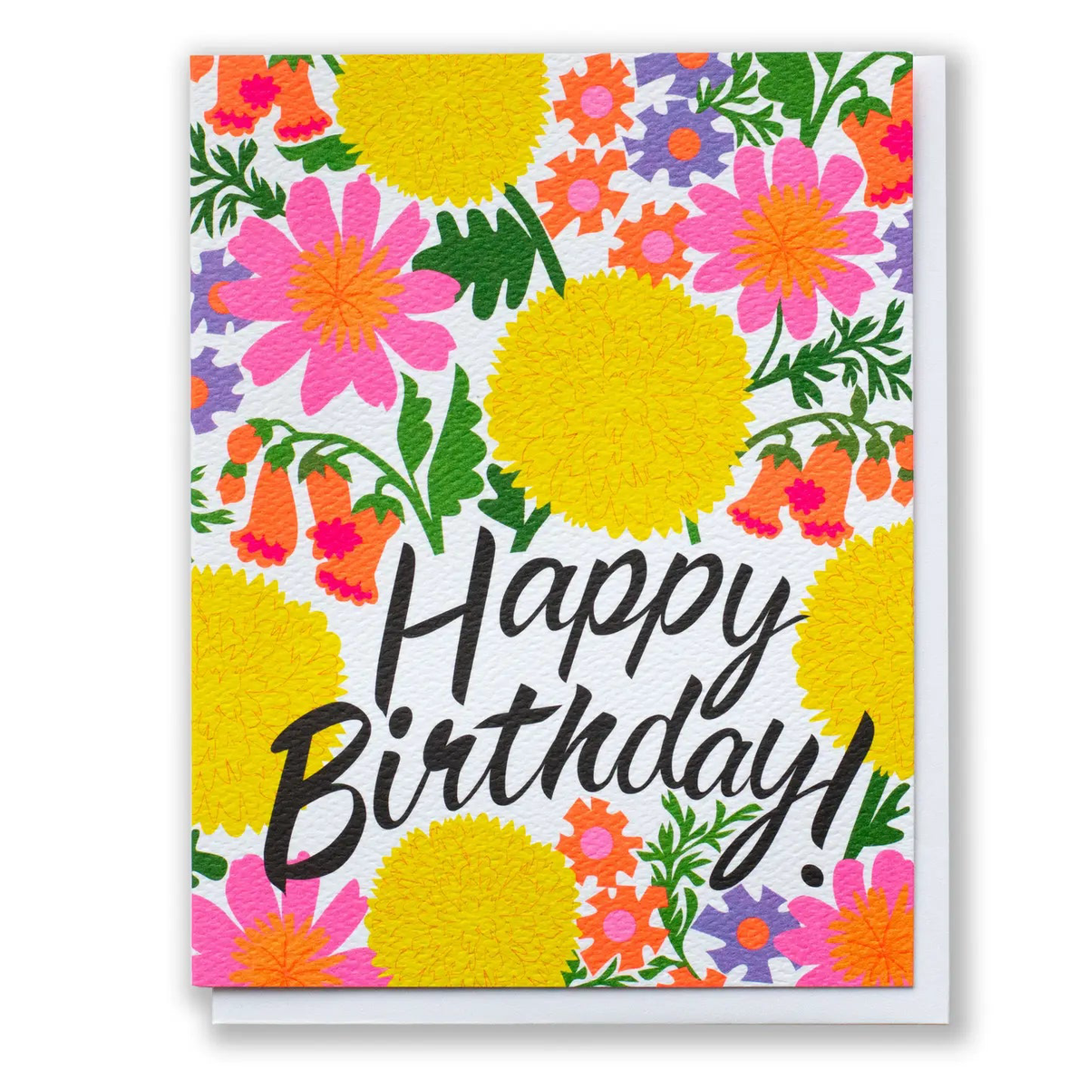 Banquet Workshop Greeting Card - Jazzy Flowers Birthday