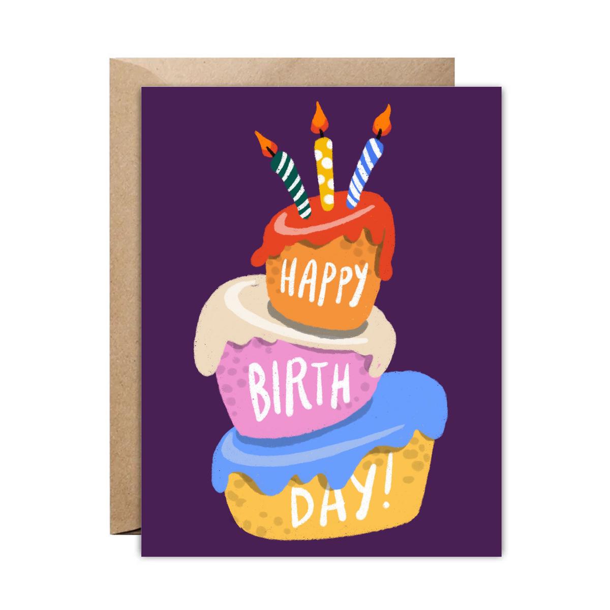 Greeting Card - Happy Birthday Cake