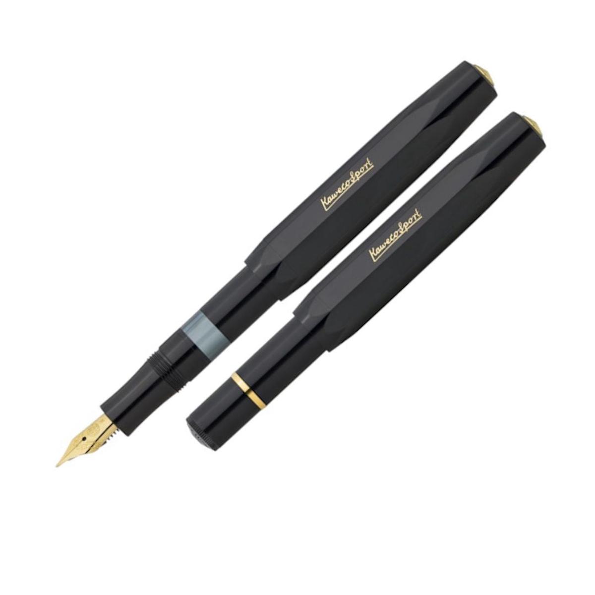 Kaweco Sport Piston Solo Fountain Pen - Black Medium