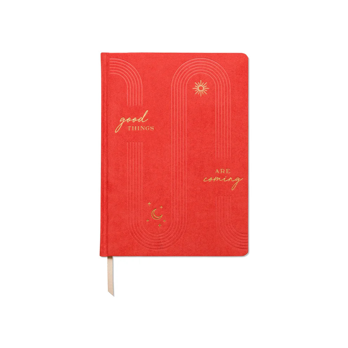 Vegan Suede Notebook - Good Things Are Coming