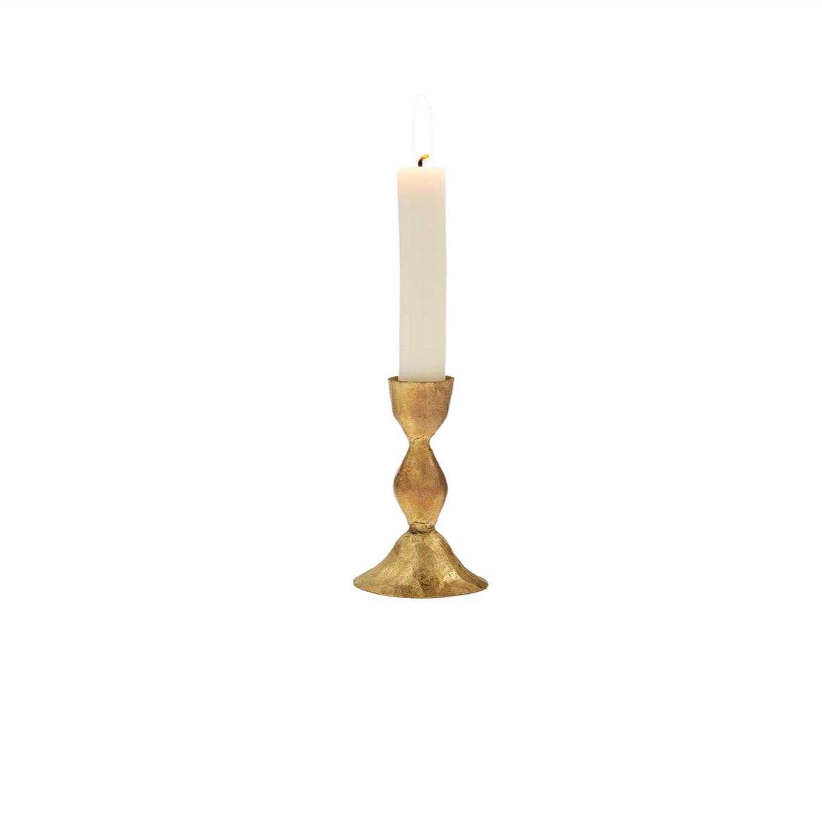 Zora Forged Candlestick - Gold Large