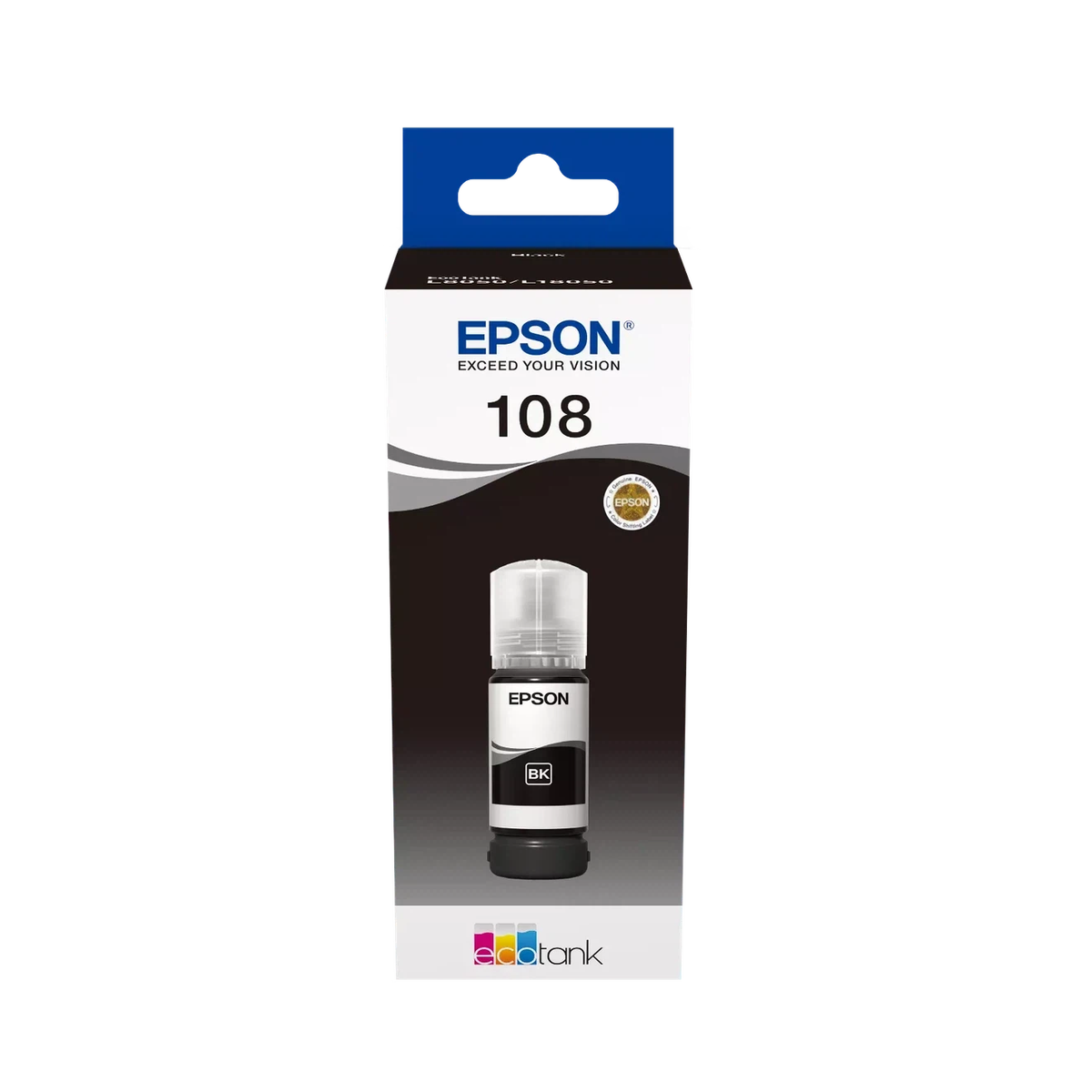 Epson 108 Black Ink Bottle 3600 Pages/ 70 ml/ Black Color/ Ink Bottle