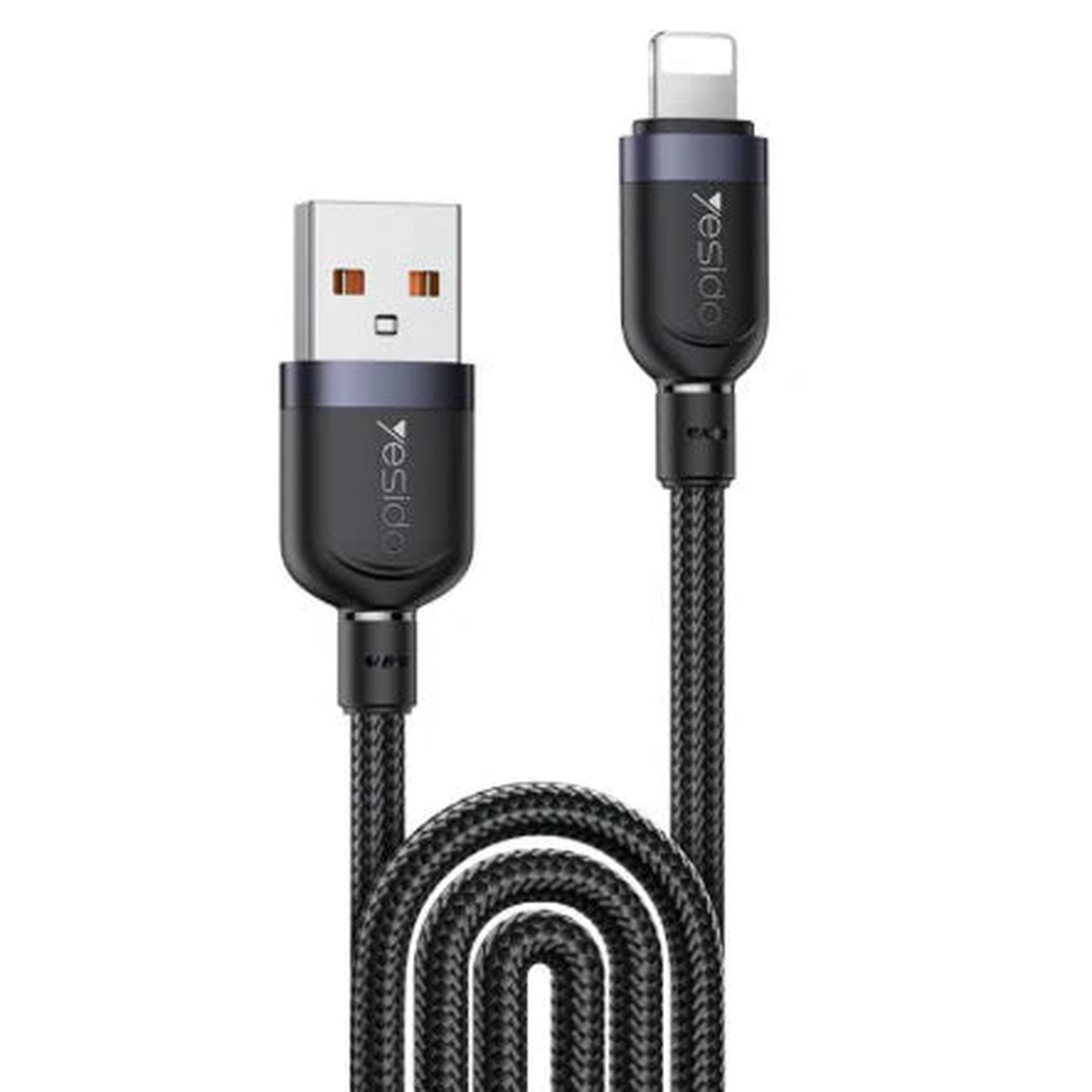 Yesido USB to 8-Pin Charging Data Cable 3M, 12W Black