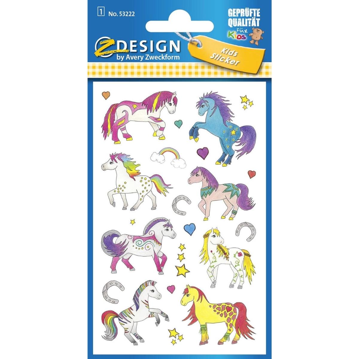 Avery-Zweckform Stickers A Pack Of 1 Sheet - Horses