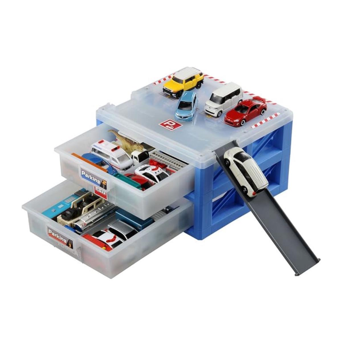 (Takara Tomy) Metal Tomica New Parking Case for 1: 64 Scale Die Cast Cars, Multicolor