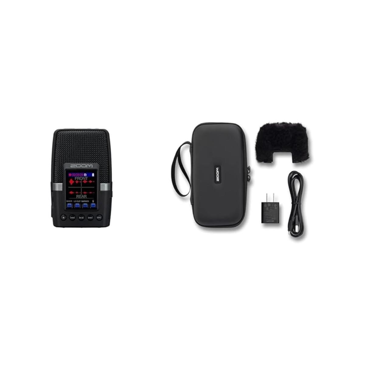 ZOOM Zoom H2essential Handy Recorder, Black, Black, 9 Types of Microphone Patterns, Front, Rear, Bi-Directional, 3 Types of Mono (Hypercar Dioid), Stereo 90, Stereo 120 + Accessory Pack fo